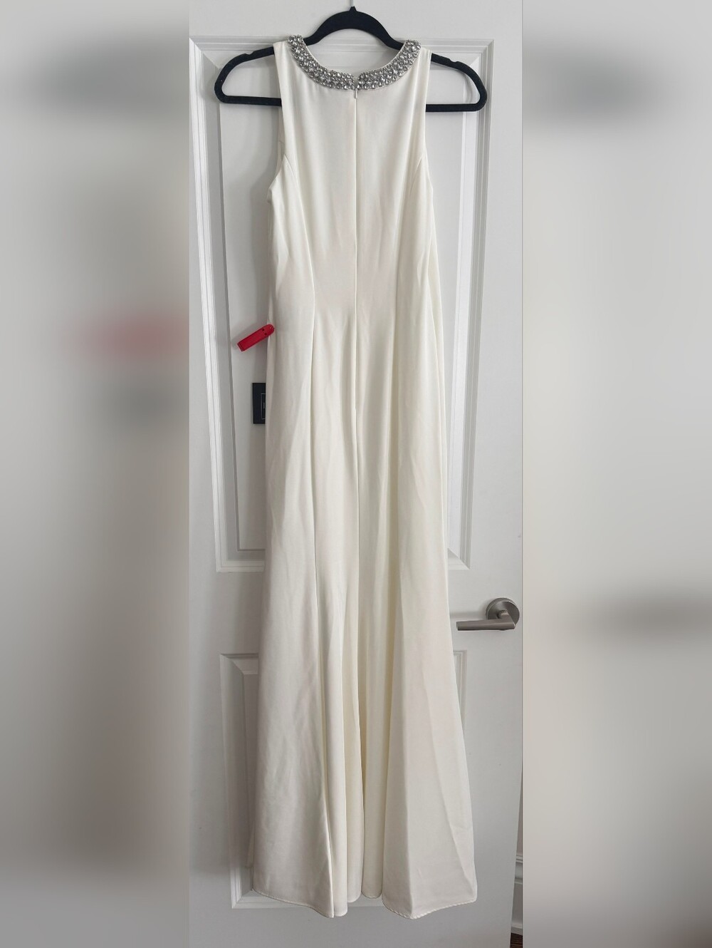 Mac Duggal Embellished Rhinestone Neck White Trumpet Gown 49093 - Picture 4 of 6